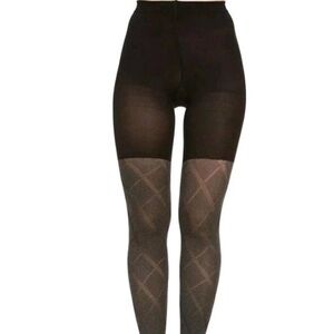 ASSETS by Sara Blakely Shaping Tights Black FLIPSIDE DIAMOND Spanx
